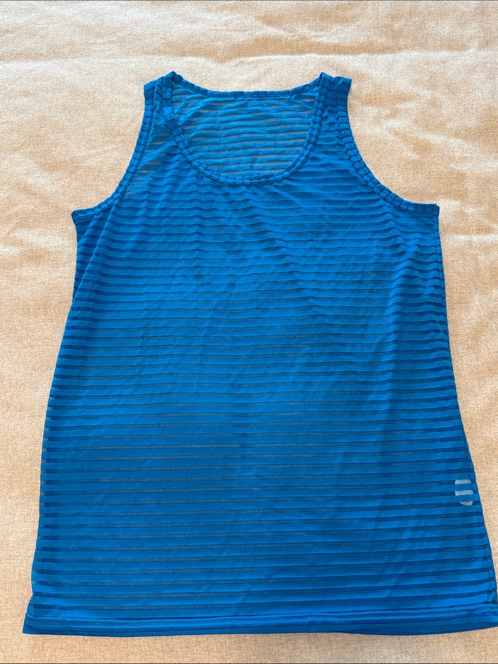 J. J. Malibu Blue Striped Tank Top